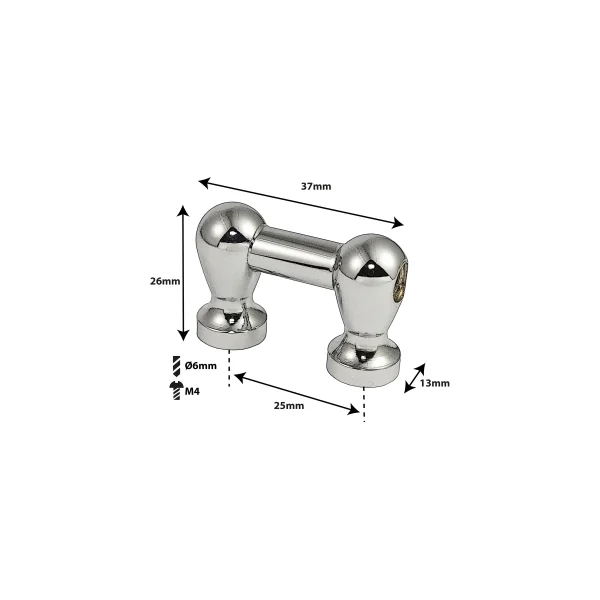 SPAREDRUM Coquille Tube Lug Grosse Caisse 25mm