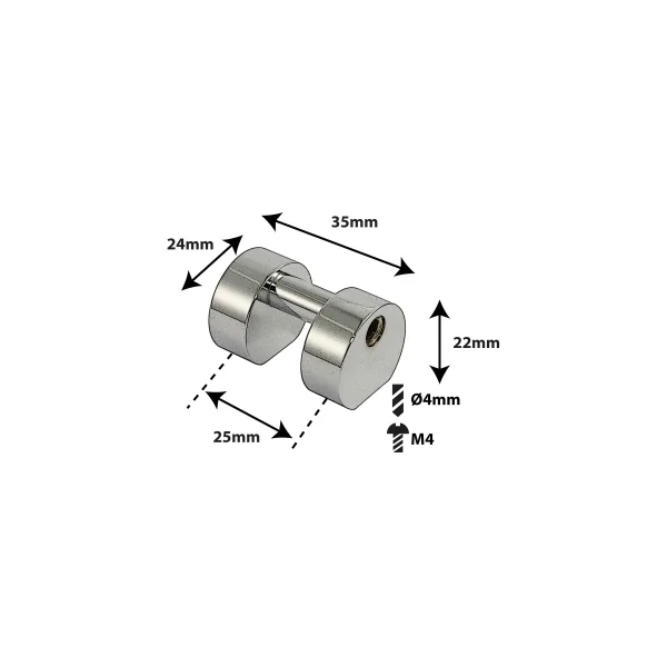 SPAREDRUM Coquille Tube Lug Grosse Caisse 25mm