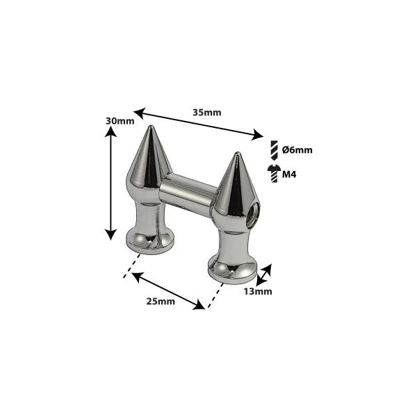 SPAREDRUM Coquille Tube Lug Grosse Caisse 25mm