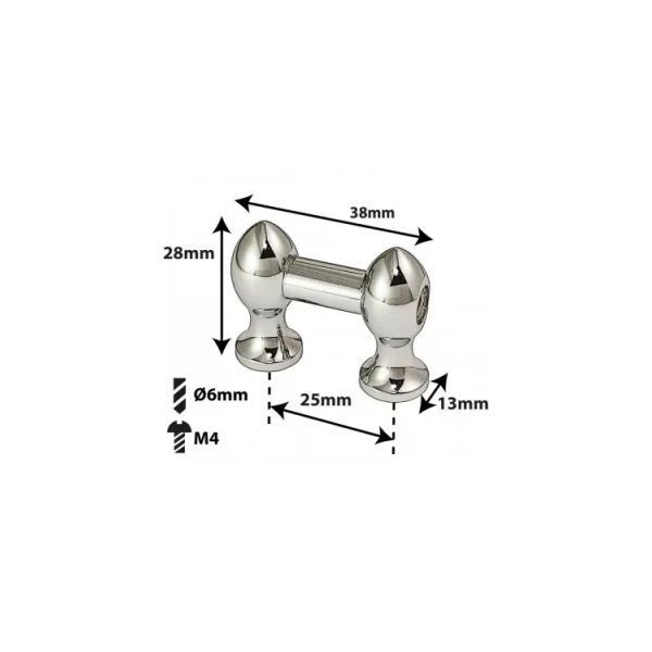 SPAREDRUM Coquille Tube Lug Grosse Caisse 25mm