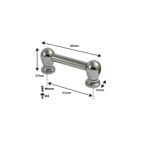 SPAREDRUM Coquille Tube Lug Grosse Caisse 51mm