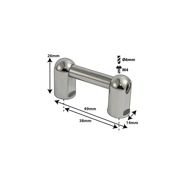 SPAREDRUM Coquille Tube Lug Grosse Caisse 51mm
