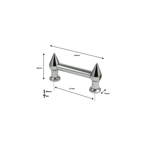 SPAREDRUM Coquille Tube Lug Grosse Caisse 51mm