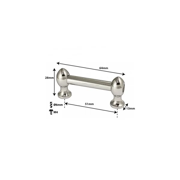 SPAREDRUM Coquille Tube Lug Grosse Caisse 51mm