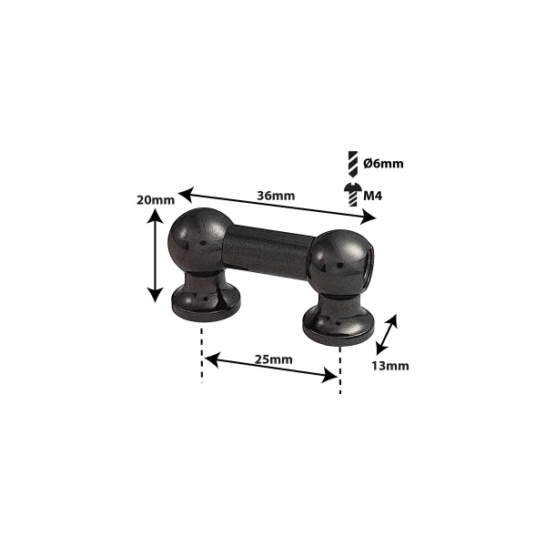 SPAREDRUM Coquille Tube Lug Mono Tirant 25mm Black