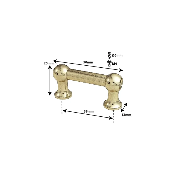 SPAREDRUM Coquille Tube Lug Mono Tirant 38mm Gold Grosse Caisse