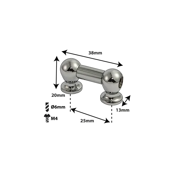 SPAREDRUM Coquille Tube Lug Simple Tirant 25mm