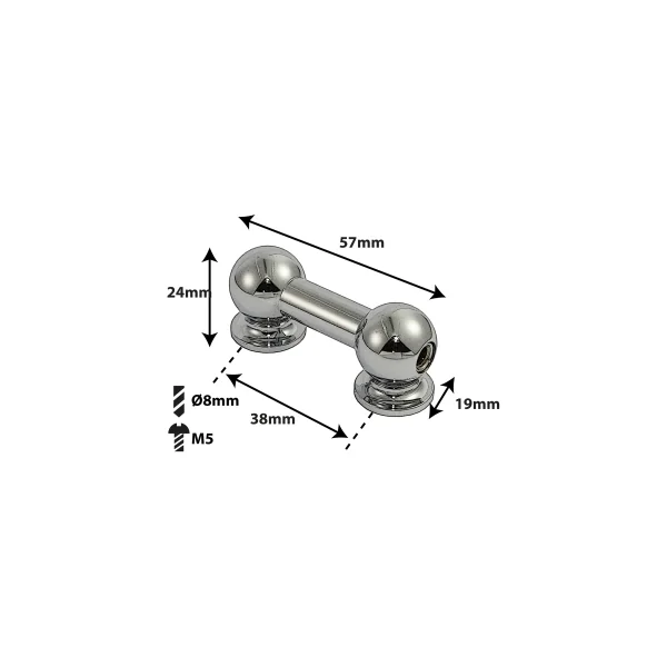SPAREDRUM Coquille Tube Lug Simple Tirant 38mm