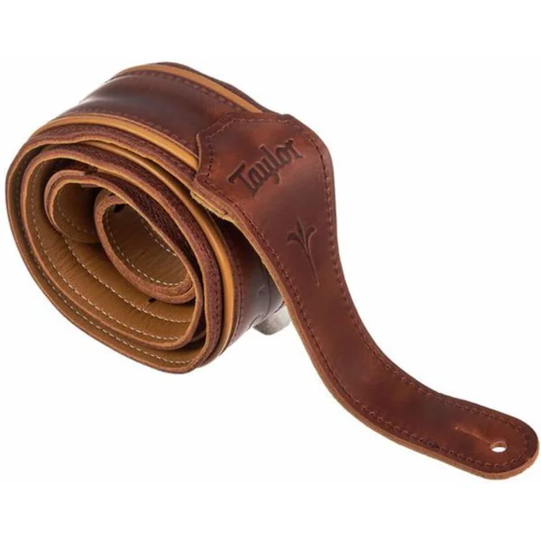 Spring Vine Leather Guitar Strap #4123-25 - Medium Brown