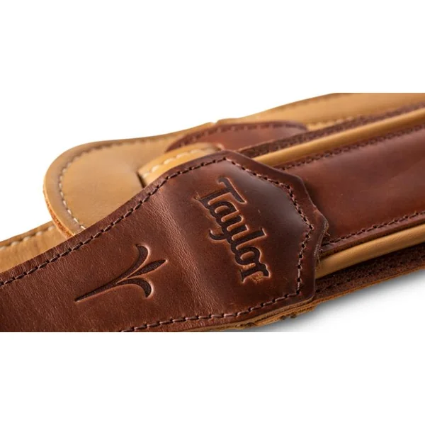 Spring Vine Leather Guitar Strap #4123-25 - Medium Brown