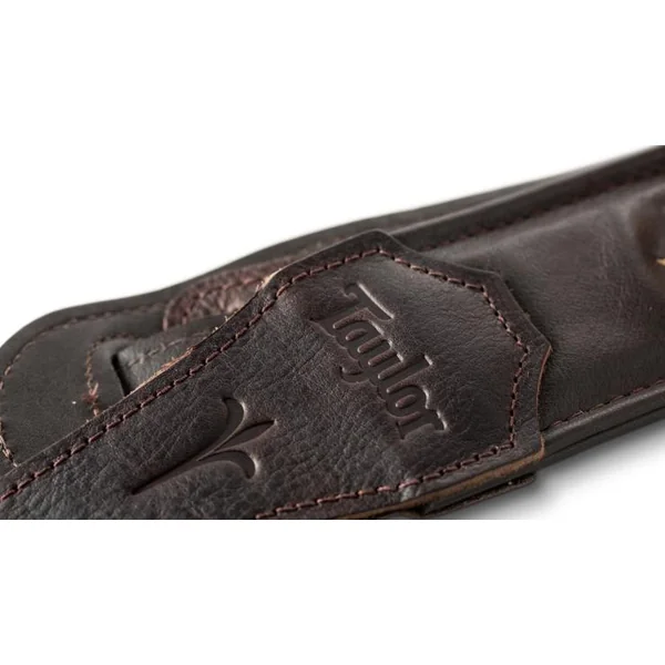Spring Vine Leather Guitar Strap #4124-25 - Chocolate Brown