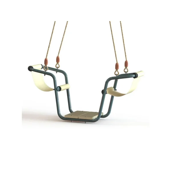 Station de jeux NiWood Bois de Pin Massif Portique avec toboggan et balancoires