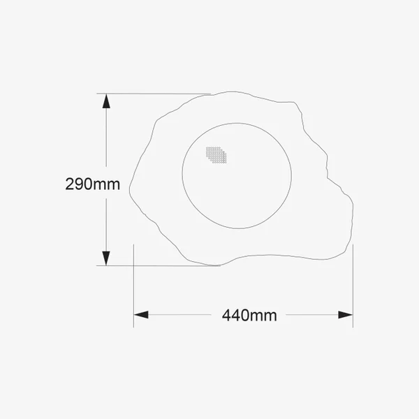 STONE60 Haut-parleur de jardin roche 60-30- W 100 V