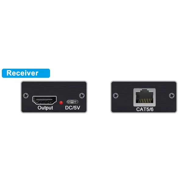 Systeme extendeur HDMI 1080p sur RJ45 avec alimentation par RJ POC