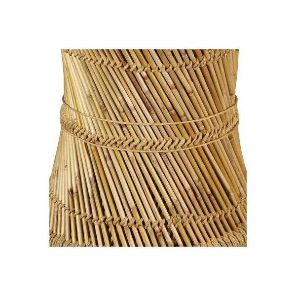 Table Basse Bambou et Jute Octogonale Table de Salon Moderne