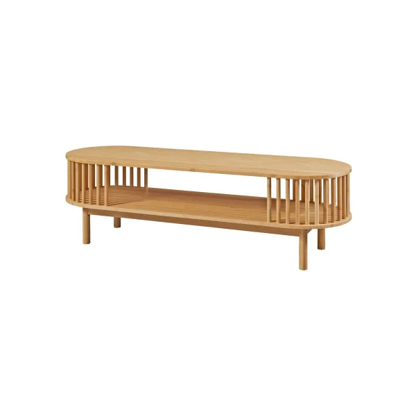 Table Basse Bambou Ovale Table de Salon Bambou Naturel