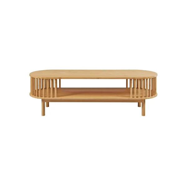 Table Basse Bambou Ovale Table de Salon Bambou Naturel