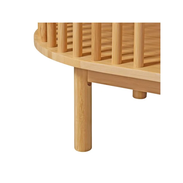 Table Basse Bambou Ovale Table de Salon Bambou Naturel