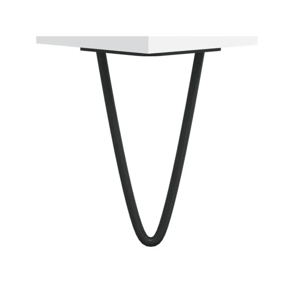 Table Basse Blanche 2 tiroirs Table avec 4 Compartiments Table Salon Rectangulaire