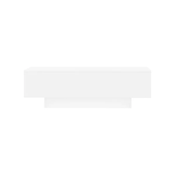 Table Basse Blanche Rectangulaire Table de Salon Blanc