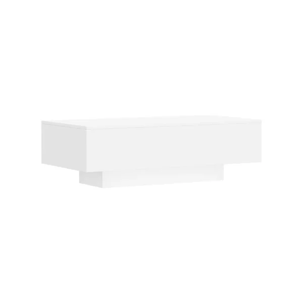 Table Basse Blanche Rectangulaire Table de Salon Blanc