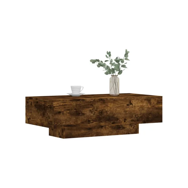 Table Basse Chêne Fumé Rectangulaire Table de Salon Basse