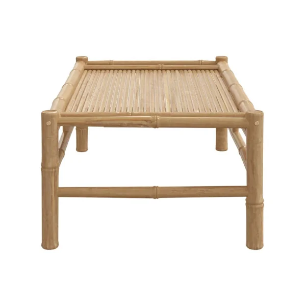Table Basse de Jardin en Bambou Table de Jardin Rectangulaire 100 cm