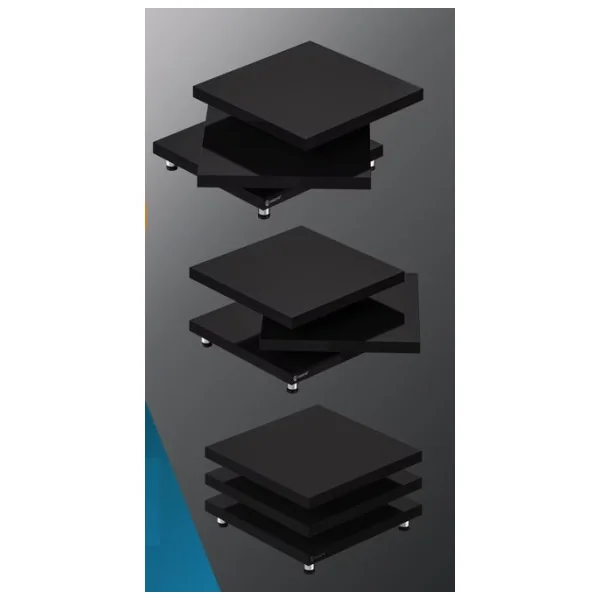 Table Basse Haute brillance Noir 60x60 cm Table Basse Plateau Rotatif Table Salon Design