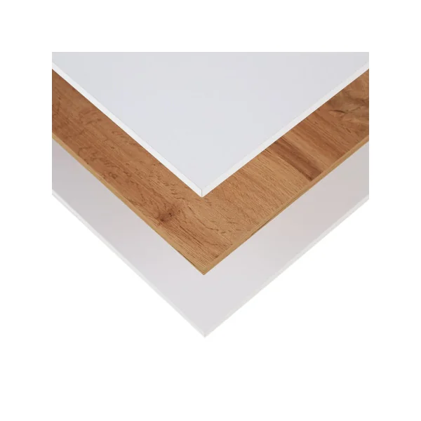 Table Basse Moderne Blanche et Chêne Table Basse Design Table Salon Table Basse Rectangulaire