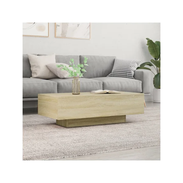 Table Basse Rectangulaire Chêne 100x49 cm