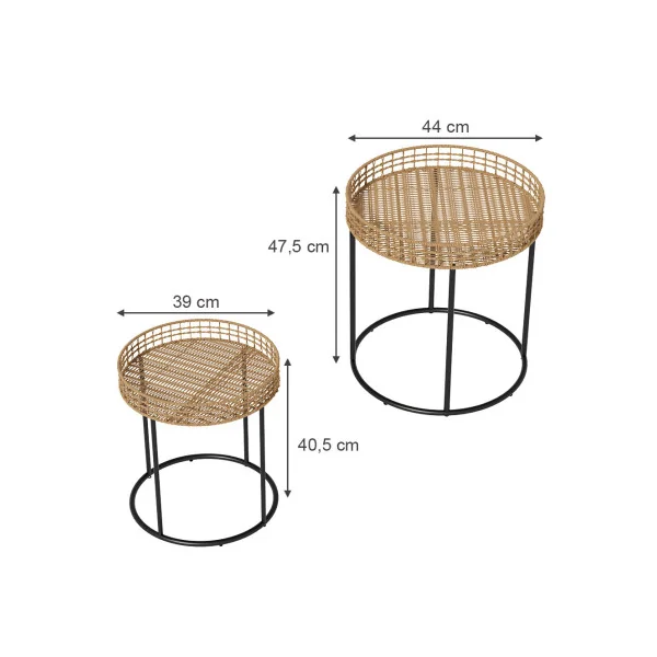 Table Basse Support Métal Table d'Appoint Table de Salon Pieds Métal
