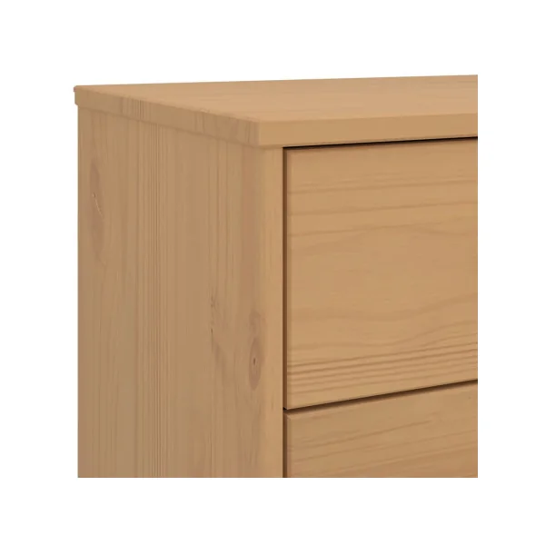 Table Chevet Pin Robuste 2 Tiroirs Table de Nuit chambre