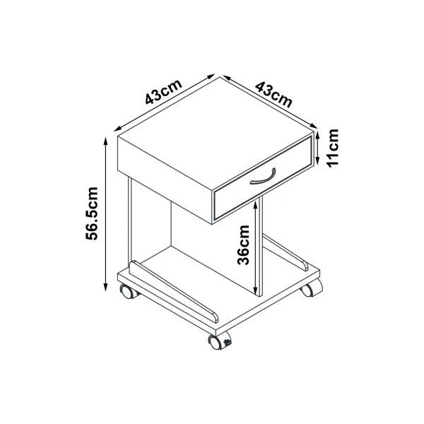 Table de Chevet en Bambou Naturel 1 Tiroir Table Nuit Bambou Mobile