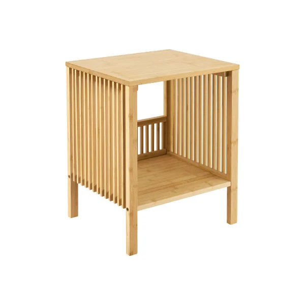 Table de Nuit en Bambou Ajouré Table Chevet bambou Table d'Appoint Bambou