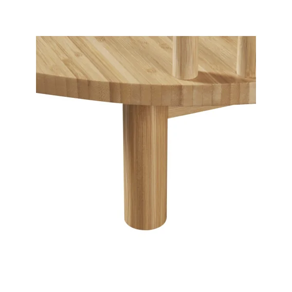 Table de Nuit en Bambou Ronde Table Chevet Bambou Ouverte