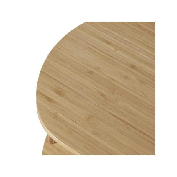 Table de Nuit en Bambou Ronde Table Chevet Bambou Ouverte