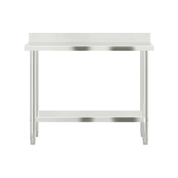 Table de Travail avec Dosseret Plan de travail INOX 110 cm Professionnel Restauration Hôtellerie Cuisine