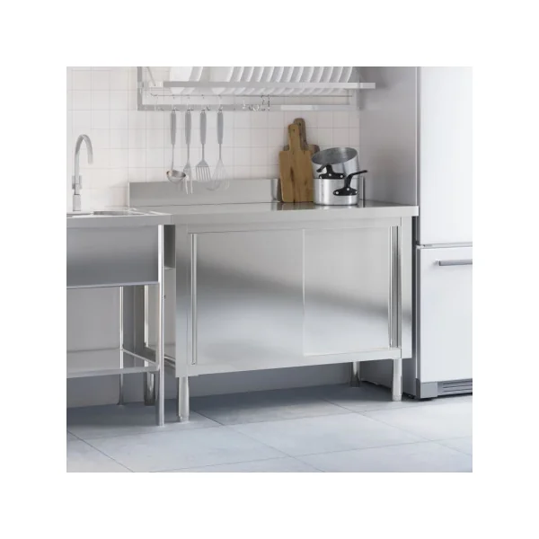 Table de Travail Plan de travail Professionnel INOX 110 cm Restauration Hôtellerie Cuisine