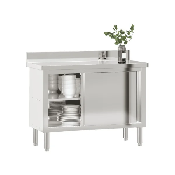 Table de Travail Plan de travail Professionnel INOX 110 cm Restauration Hôtellerie Cuisine