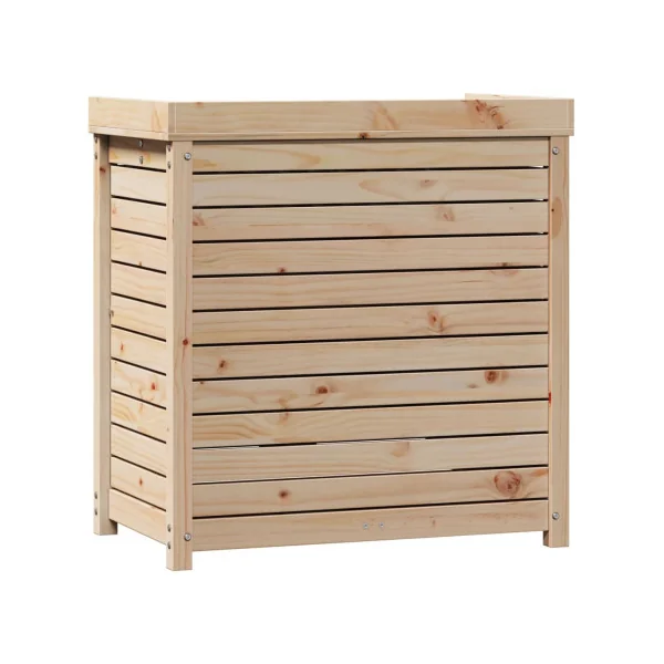Table Rempotage Pin Massif Naturel Table de Préparation avec Armoire et Etagère