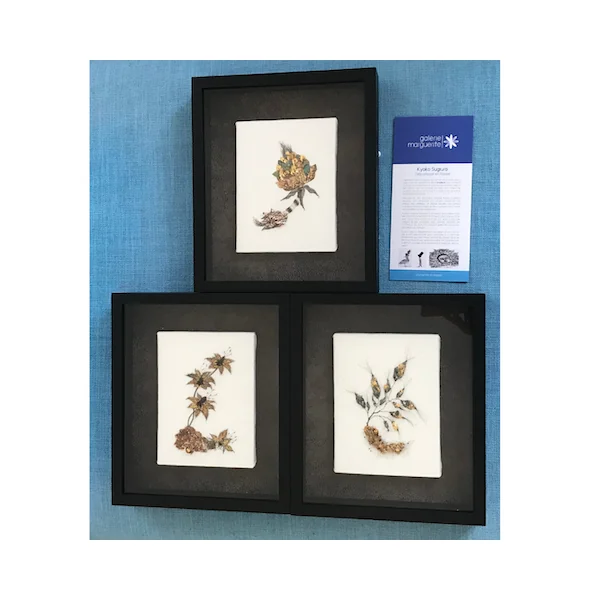 Tableau brodé – Fleur du matin – Kyoko Sugiura