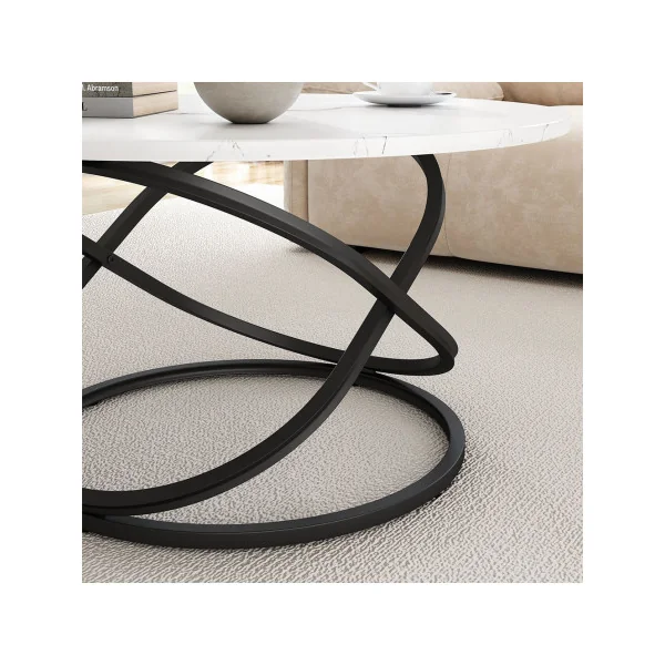 Tables Basse Noir Blanche Marbré Table Basse Industriel Table de Salon Design