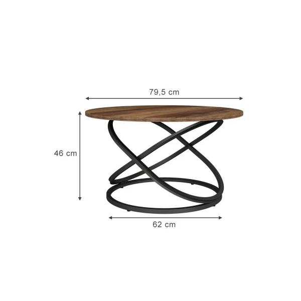 Tables Basse Noir Bois Antique Table Basse Industriel Table de Salon Design