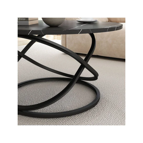 Tables Basse Noir Marbré Table Basse Industriel Table de Salon Design