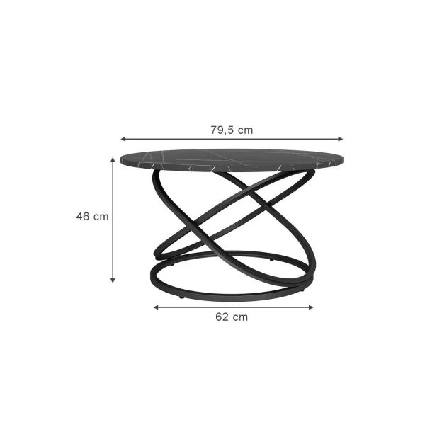 Tables Basse Noir Marbré Table Basse Industriel Table de Salon Design