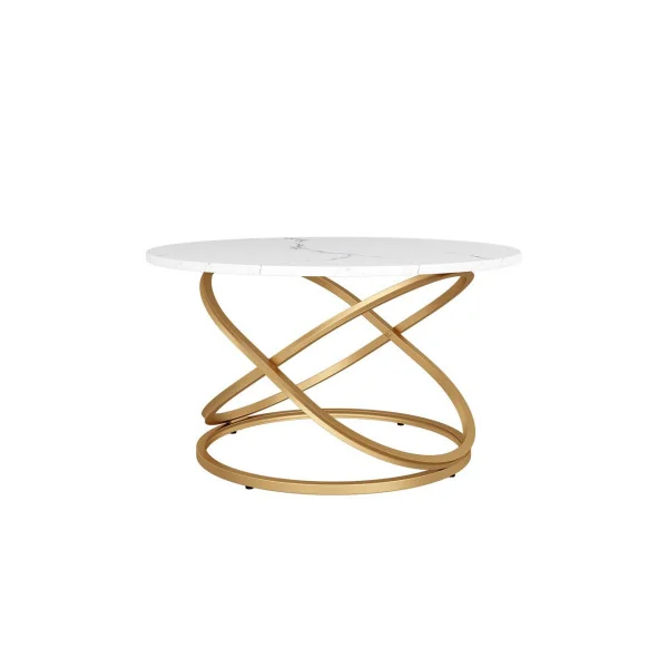 Tables Basse Or et Blanc Marbré Table Basse Industriel Table de Salon Design