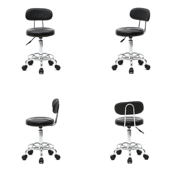 Tabouret de Massage Noir Confort Tabouret Roulette Tabouret Roulant Tabouret Médical