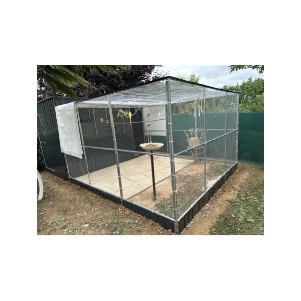 (Taille 1) Volière de Jardin en Acier Galvanisé avec Abri Volière Métal