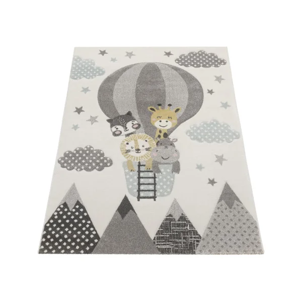 Tapis Chambre Enfant Montgolfière Nuages (3 tailles) tapis enfant décoration chambre enfant