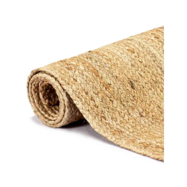 Tapis jute Natural Fait Main 200x300 cm Jute Tressé à la Main Tapis Salon Tapis Chambre